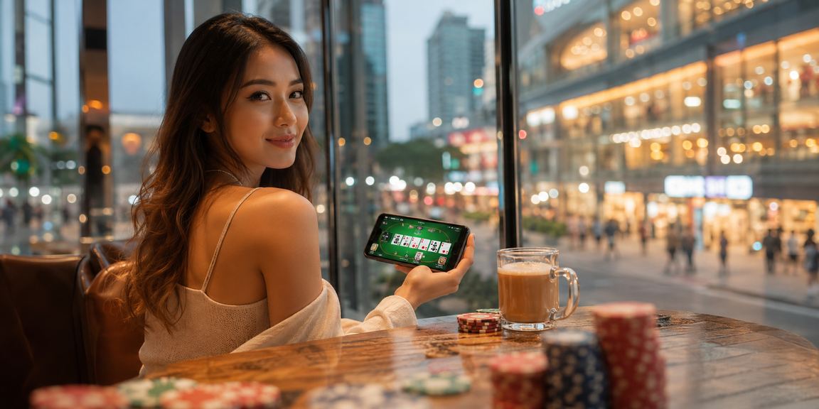 Pemain dari Johor Bahru bermain permainan kad secara dalam talian melalui platform 390